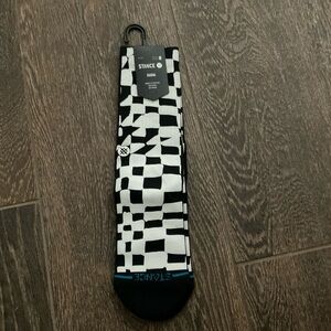 Stance Black and White Checkered Socks